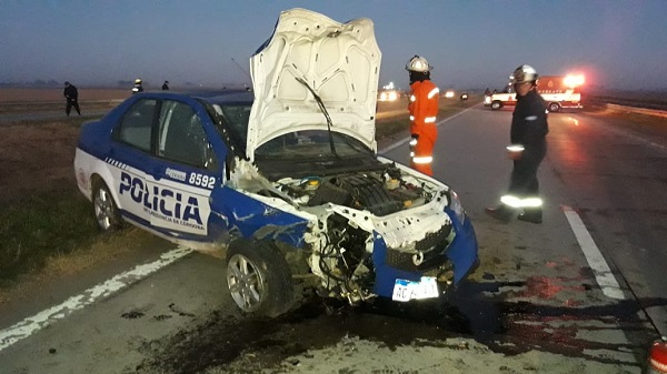 Se accidentó un móvil policial de Marcos Juárez.