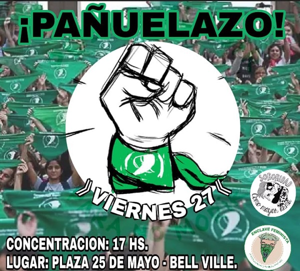 Pañuelazo en Bell Ville, Viernes 27