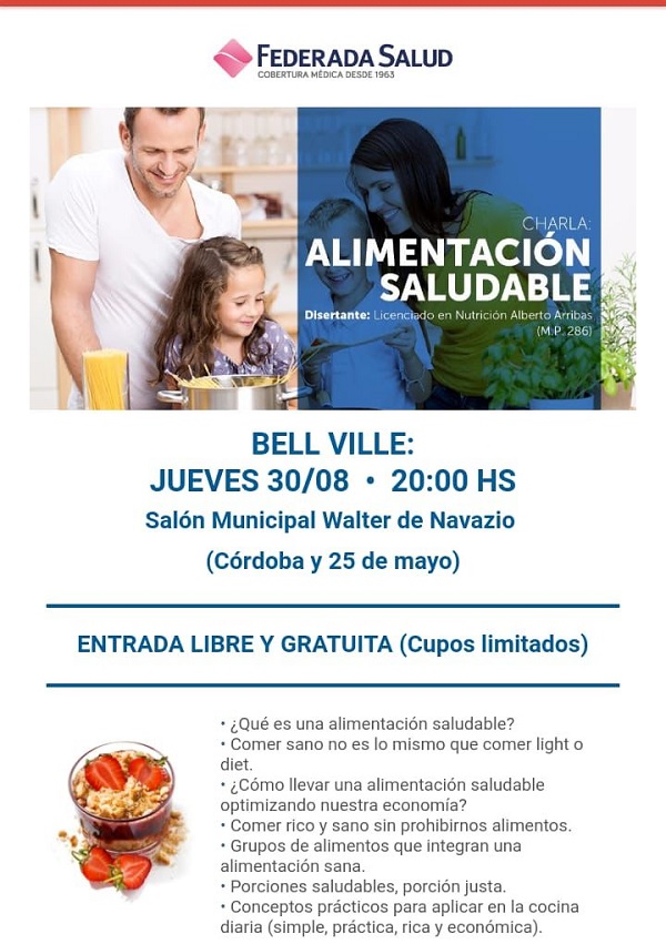 Charla sobre alimentación saludable
