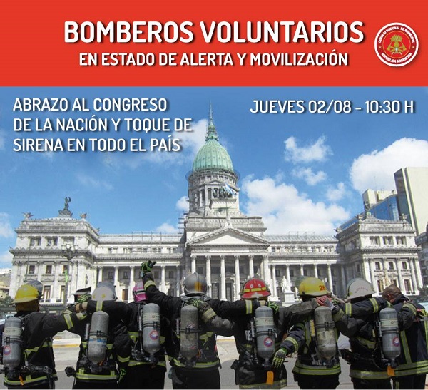 Bomberos del País en alerta y movilización.