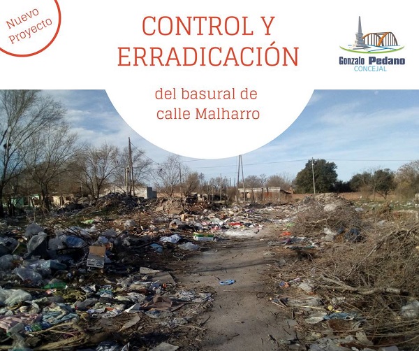 Concejal Pedano-Proyecto para la erradicación definitiva de  un micro basural