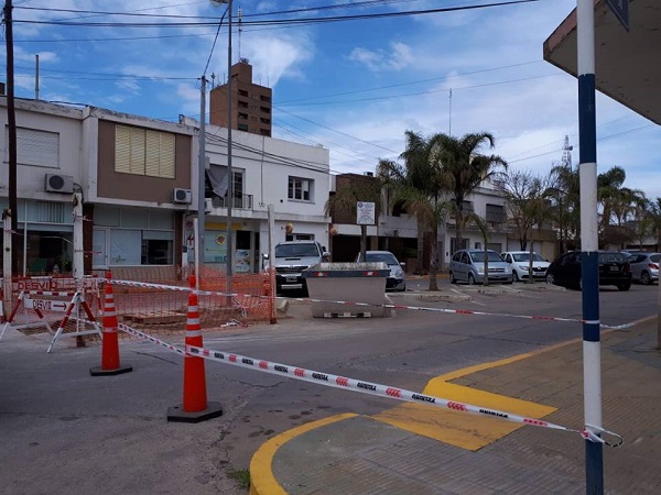 Tránsito interrumpido en el centro de Bell Ville