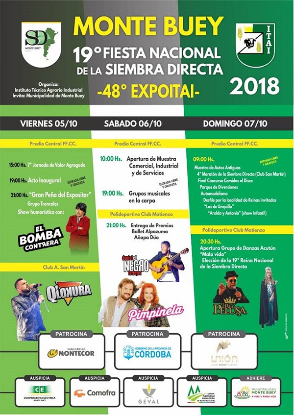 Entradas anticipadas para la Fiesta Nacional de la Siembra Directa. 