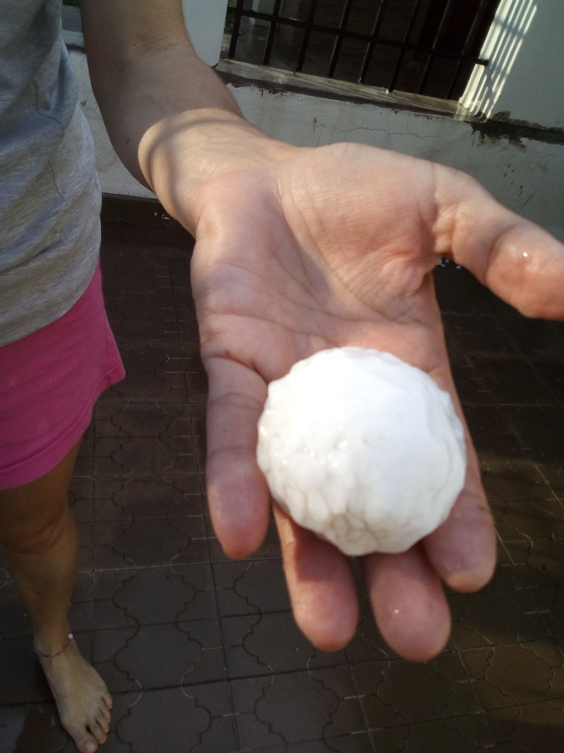 Granizo de gran tamaño en Bell Ville