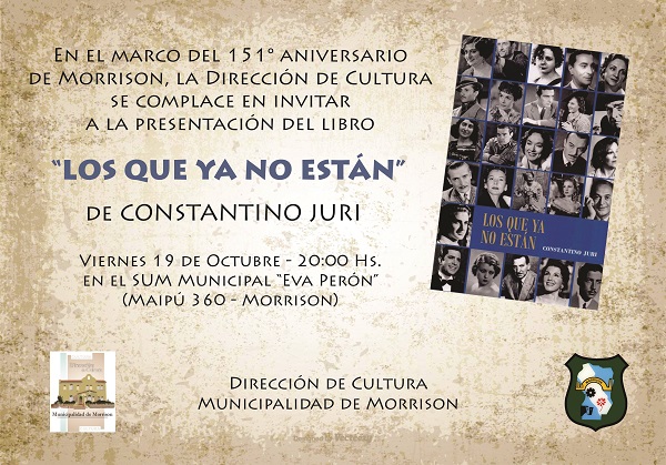 Morrison: Presentan el libro «LOS QUE YA NO ESTÁN»