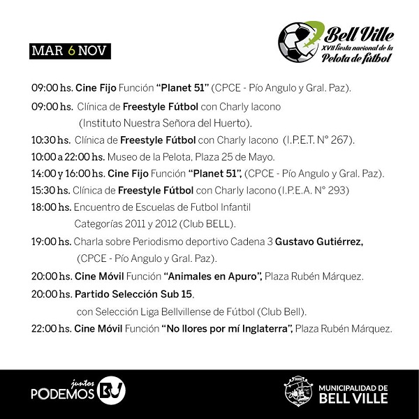 Fiesta Nacional de la Pelota-Actividades para hoy martes 6