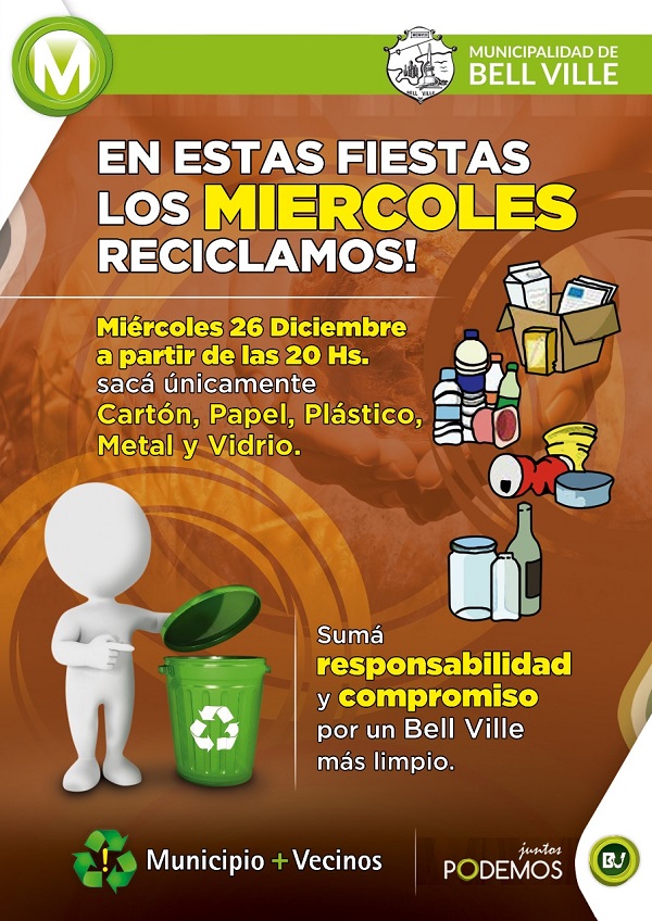 Servicios públicos municipales para las fiestas de fin de año.