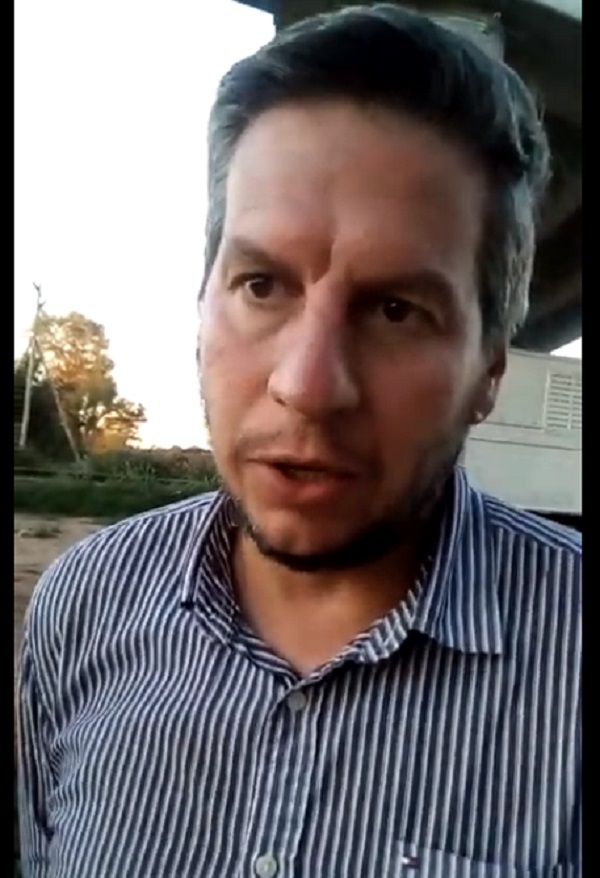 Juan Pablo Brarda explico como se realizará la obra de desagüe por debajo de las vias.