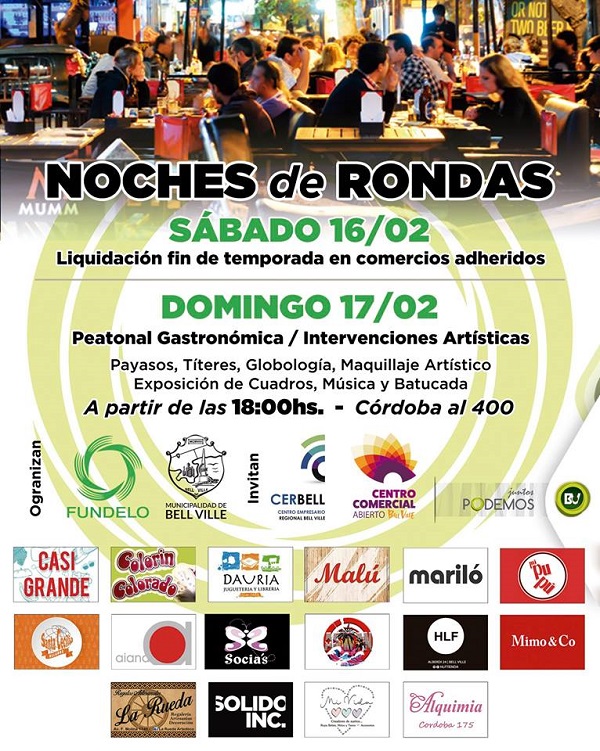 Noche de Rondas éste fin de semana en Bell Ville