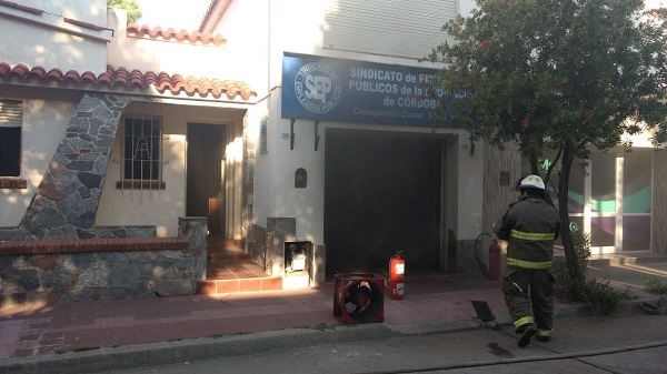 Principio de incendio en la sede del SEP delegación Bell Ville