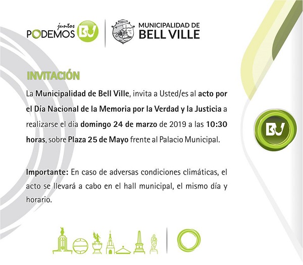 Acto oficial por día nacional de la Memoria, por la  Verdad y la Justicia