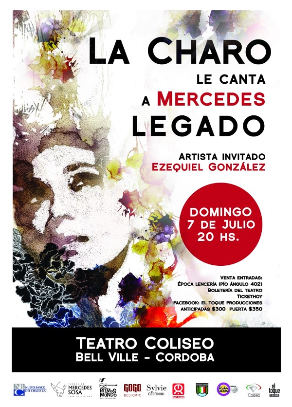 La Charo (Tonolec) en Bell Ville – Presenta “Legado”, cancionero de Mercedes Sosa