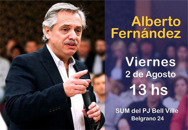 Alberto Fernández llega hoy a Bell Ville