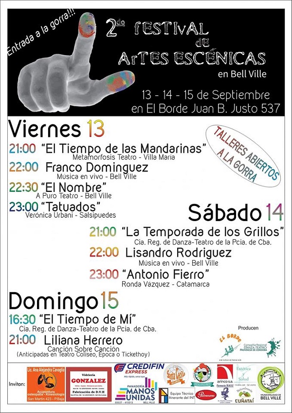 Fiesta del Arte en Bell Ville. A la gorra!