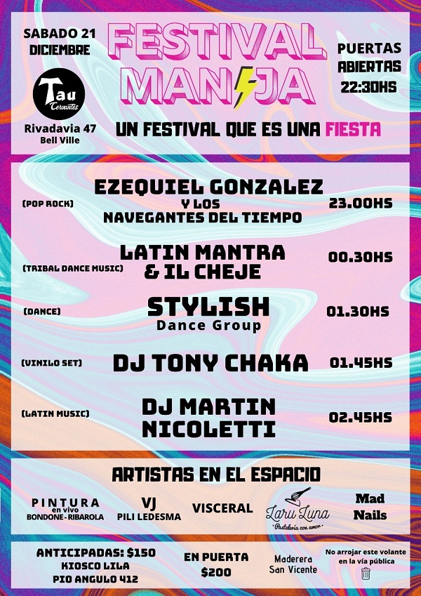 Un Festival distinto y solidario «Festival Manija».