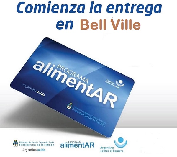 Viernes 6 y lunes 9 de marzo se entregan las Tarjetas AlimentAR en Bell Ville.