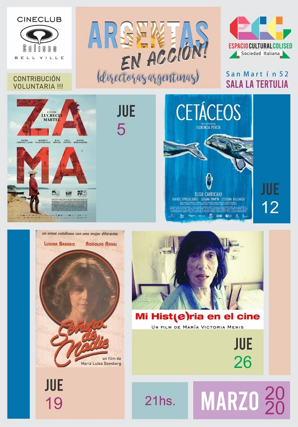 Argentas en acción todos los jueves en el Cine Club Bell Ville