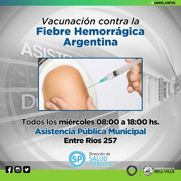Vacunación contra Fiebre Hemorrágica Argentina en Bell Ville.