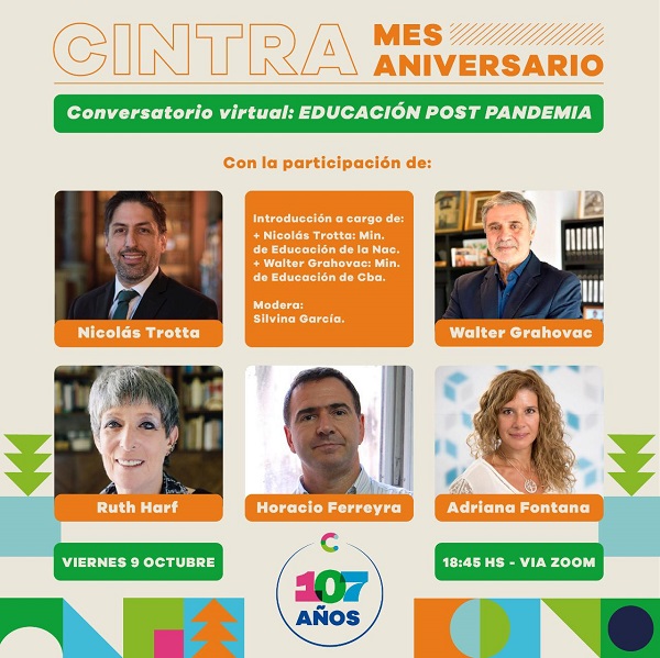 Cintra: Conversatorio educativo con Nicolás Trotta, Walter Grahovac entre otros.