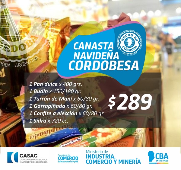 Canasta Navideña cordobesa a $ 289.