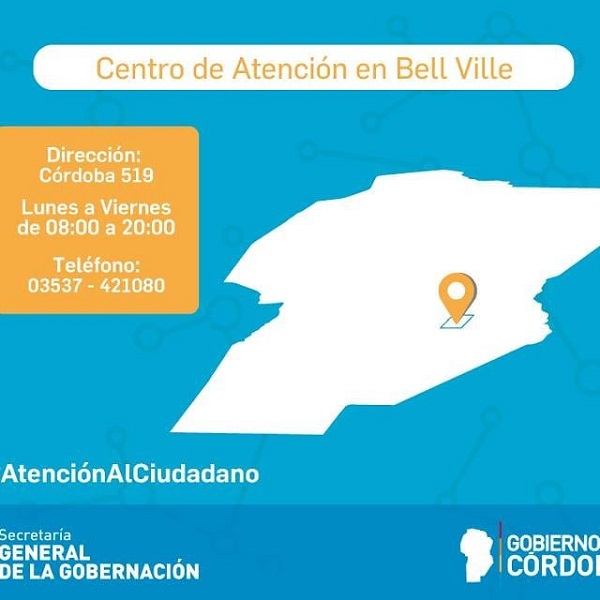 Información de Servicio: Receso del Centro de Atención al Ciudadano de Bell Ville.