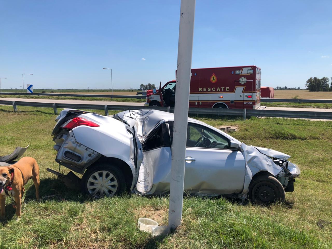 Monte Leña: Accidente en autopista.