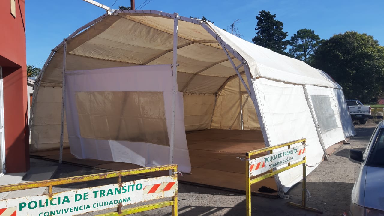 Monte Buey: Instalaran carpas Sanitarias para evaluar personas con covid.