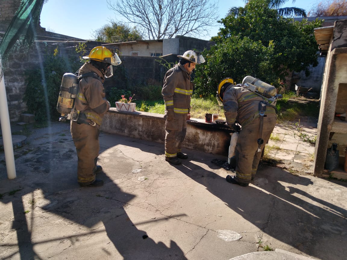Bell Ville: se incendió una garrafa en una casa.
