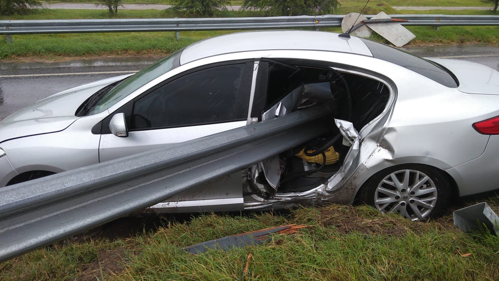 Monte Leña: accidente en autopista.