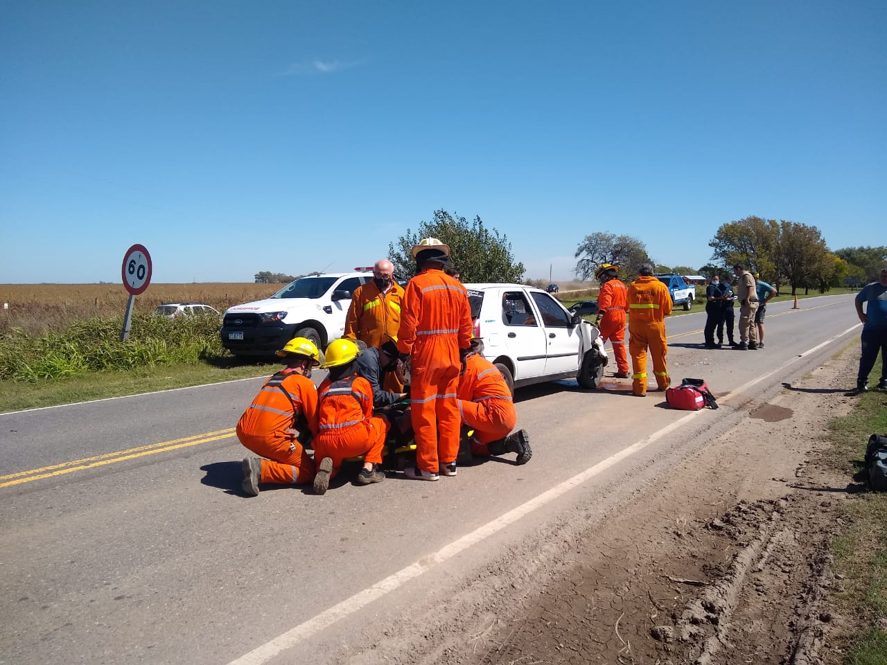 Accidente por alcance en Villa Los Patos.
