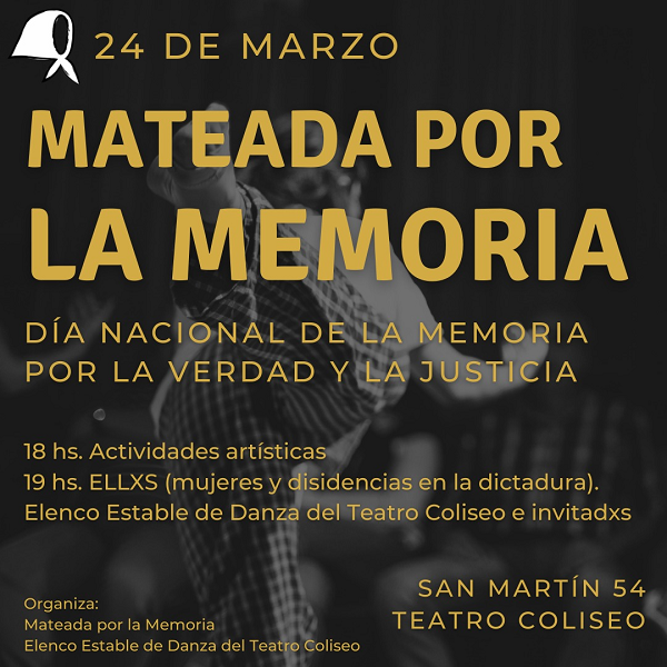 Bell Ville: 24 de marzo Mateada por la  Memoria.