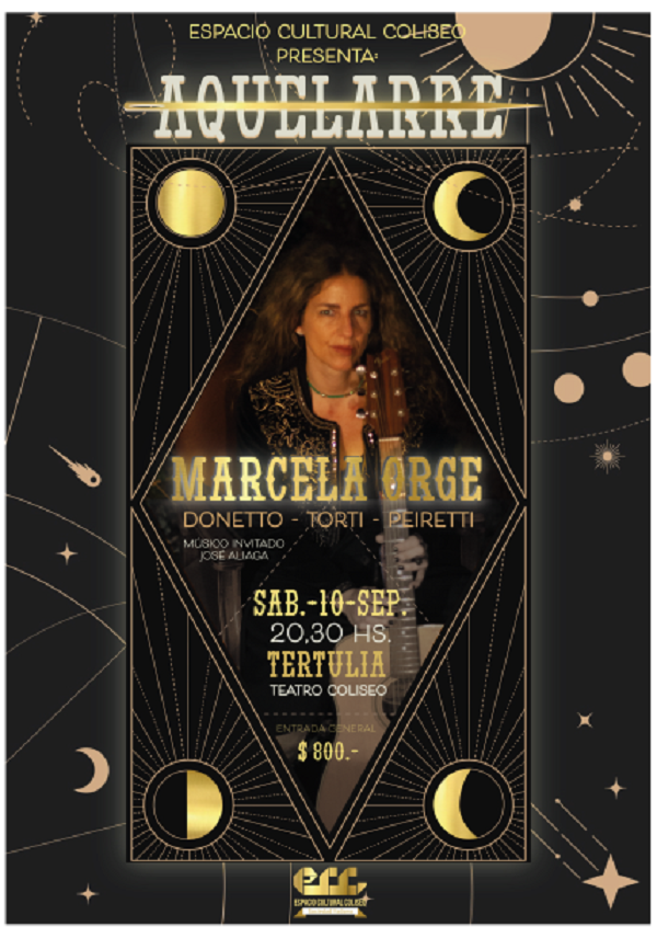 Bell Ville: Marcela Orge en la apertura del ciclo musical “Aquelarre”