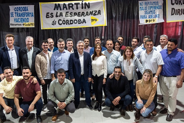 Dirigentes del PRO realizaron un acto en apoyo a la candidatura de Martín Llaryora gobernador 2023