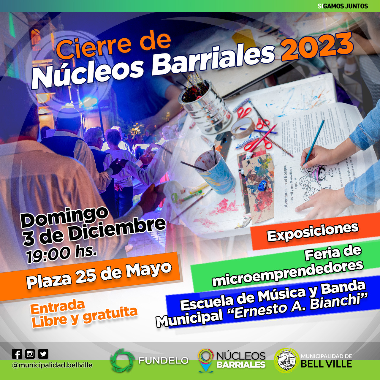 Bell Ville: Cierre de las actividades en los Núcleos Barriales.