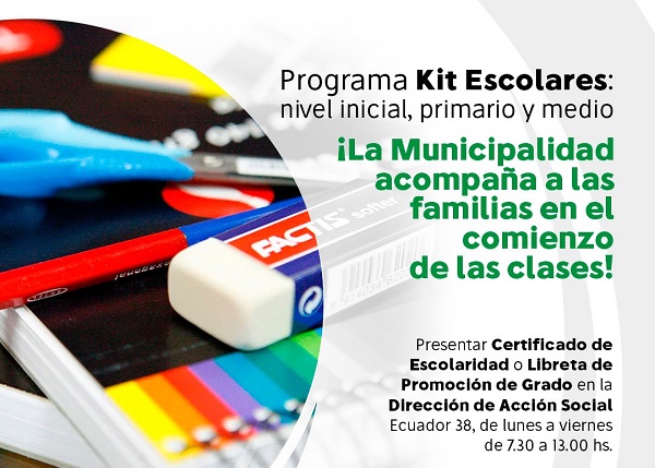 Bell Ville: Ayuda con útiles escolares