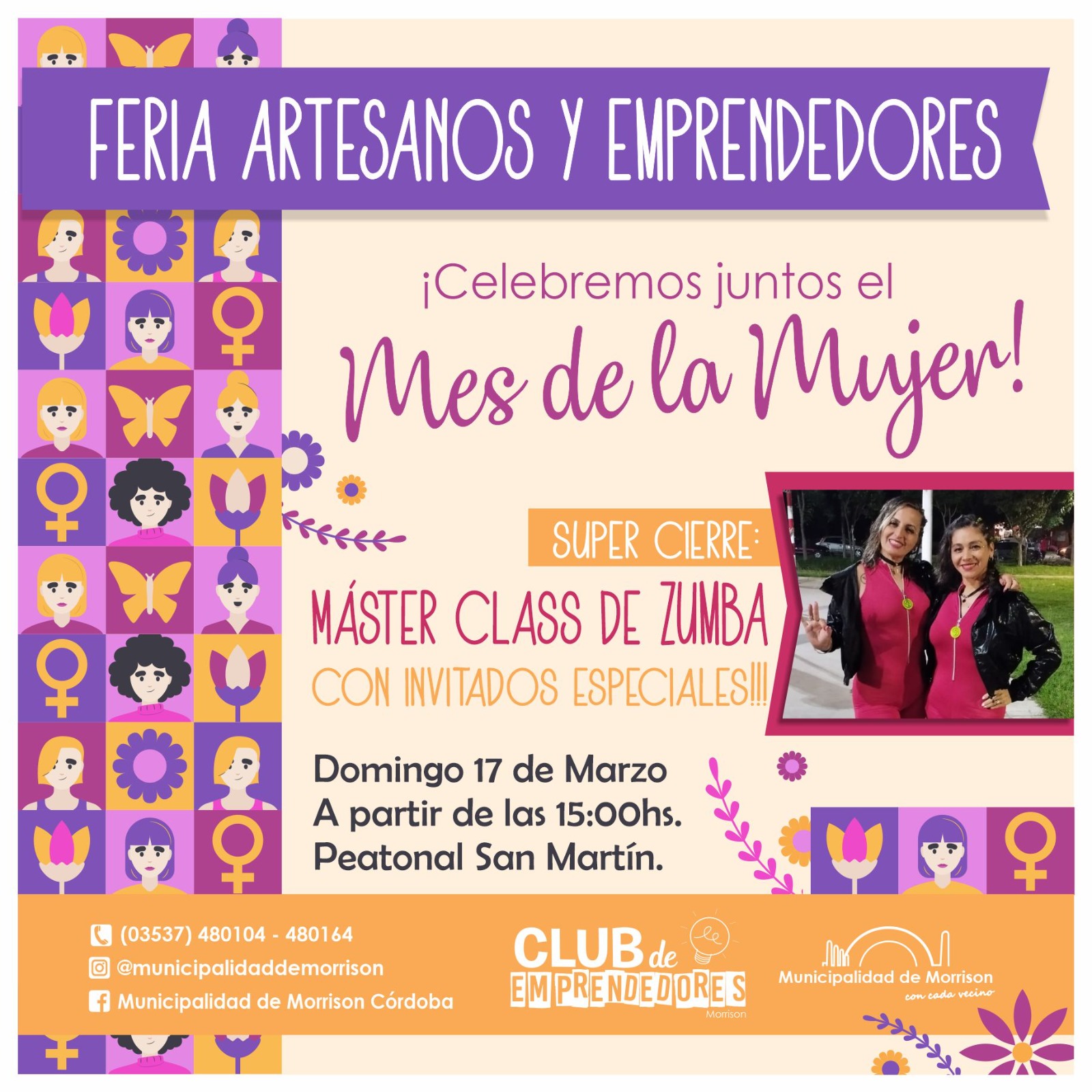 Morrison: en el mes de la Mujer, el municipio organiza una Feria con actividades para ellas.