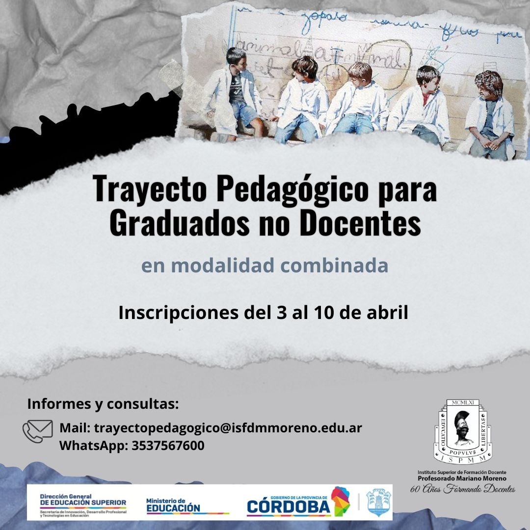 Bell Ville: Trayecto Pedagógico para Graduados no Docentes.