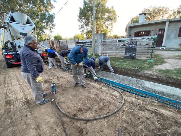 Bell Ville: obra de cordón cuneta en tres cuadras de la ciudad