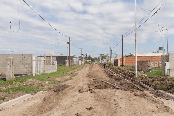 Bell Ville:  28 cuadras de cordón cuneta en barrio Los Espinillos.