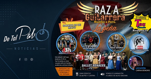 “RAZA Guitarrera – Rumbo a Perú” con una gran peña folklórica.